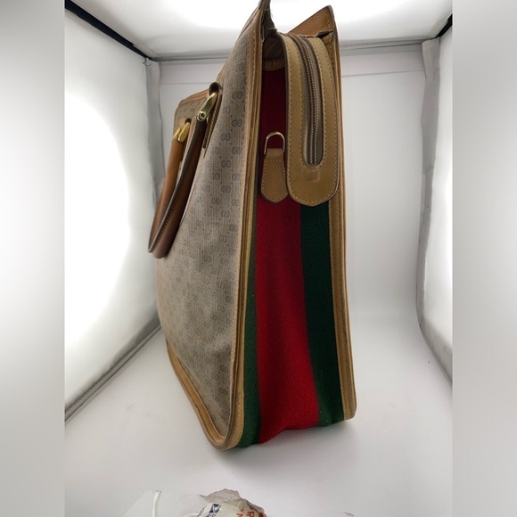 GUCCI Micro GG Supreme Web Sherry Line Hand Bag PVC Leather Beige​​​​​​​​​​​ - Picture 5 of 16